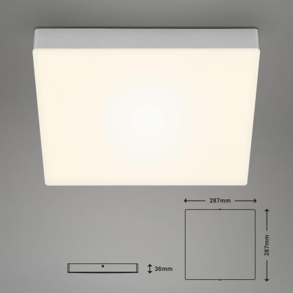 Briloner 7071-014 - LED lubinis šviestuvas FLAME LED/21W/230V 3000K 28,7x28,7 cm sidabras