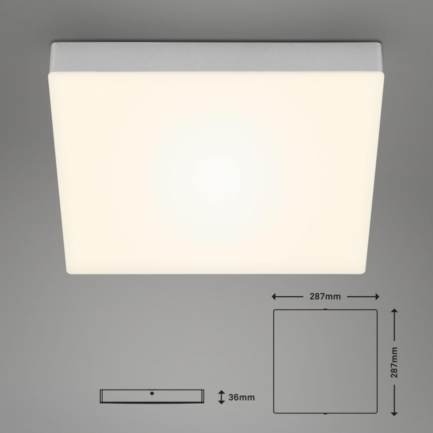 Briloner 7071-014 - LED lubinis šviestuvas FLAME LED/21W/230V 3000K 28,7x28,7 cm sidabras