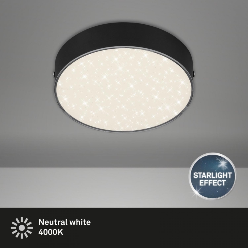 Briloner 7072-415 - LED lubinis šviestuvas STAR SKY LED/11W/230V 4000K diametras 15 cm juoda