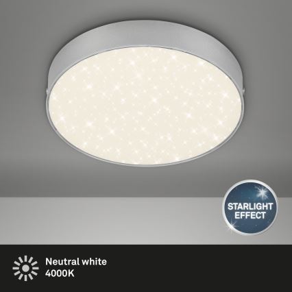 Briloner 7073-414 - LED lubinis šviestuvas STAR SKY LED/16W/230V 4000K diametras 21 cm sidabras