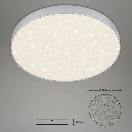 Briloner 7075-414 - LED lubinis šviestuvas STAR SKY LED/24,5W/230V 4000K diametras 38 cm sidabras