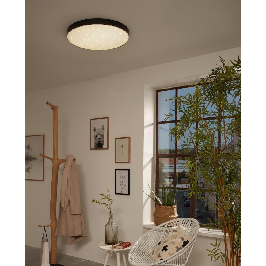 Briloner 7075-415 - LED lubinis šviestuvas STAR SKY LED/24,5W/230V 4000K diametras 38 cm juoda
