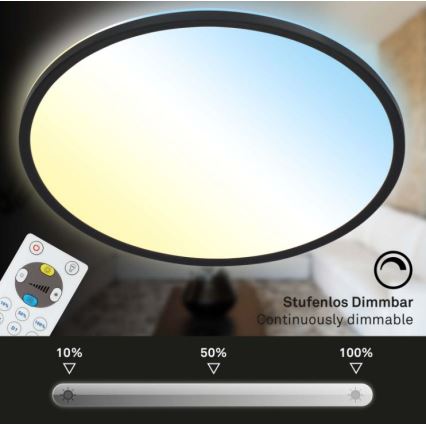 Briloner 7079-015 - LED reguliuojamas lubų šviestuvas SLIM LED/18W/230V 2700-6500K + nuotolinis valdymas