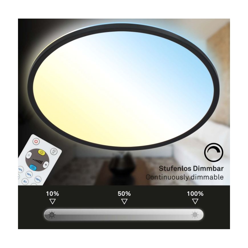 Briloner 7079-015 - LED reguliuojamas lubų šviestuvas SLIM LED/18W/230V 2700-6500K + nuotolinis valdymas