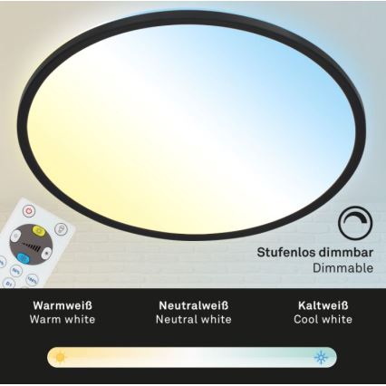 Briloner 7079-015 - LED reguliuojamas lubų šviestuvas SLIM LED/18W/230V 2700-6500K + nuotolinis valdymas