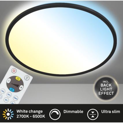 Briloner 7079-015 - LED reguliuojamas lubų šviestuvas SLIM LED/18W/230V 2700-6500K + nuotolinis valdymas