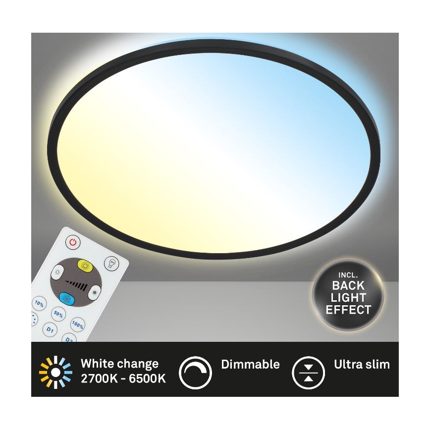 Briloner 7079-015 - LED reguliuojamas lubų šviestuvas SLIM LED/18W/230V 2700-6500K + nuotolinis valdymas