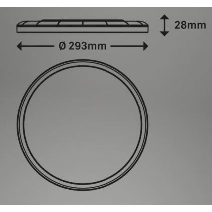 Briloner 7079-015 - LED reguliuojamas lubų šviestuvas SLIM LED/18W/230V 2700-6500K + nuotolinis valdymas