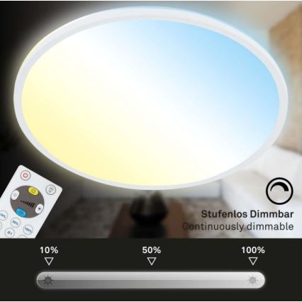 Briloner 7079-016 - LED reguliuojamas lubų šviestuvas SLIM LED/18W/230V 2700-6500K + nuotolinis valdymas