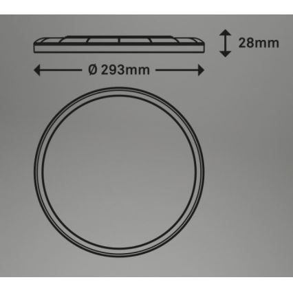 Briloner 7079-016 - LED reguliuojamas lubų šviestuvas SLIM LED/18W/230V 2700-6500K + nuotolinis valdymas