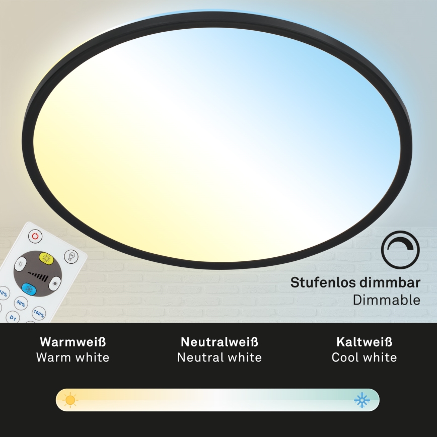 Briloner 7080-015 - LED reguliuojamas lubų šviestuvas SLIM LED/22W/230V 2700-6500K + nuotolinis valdymas