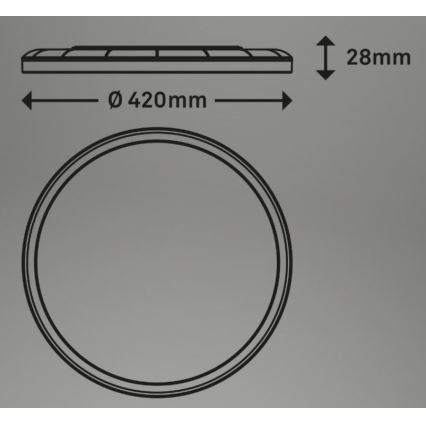 Briloner 7080-015 - LED reguliuojamas lubų šviestuvas SLIM LED/22W/230V 2700-6500K + nuotolinis valdymas