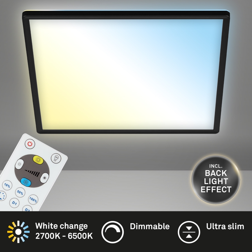 Briloner 7081-015 - LED reguliuojamas lubų šviestuvas SLIM LED/18W/230V 2700-6500K + nuotolinis valdymas