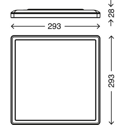 Briloner 7081-016 - LED Reguliuojamas lubinis šviestuvas SLIM LED/18W/230V 2700-6500K + valdymo pultas