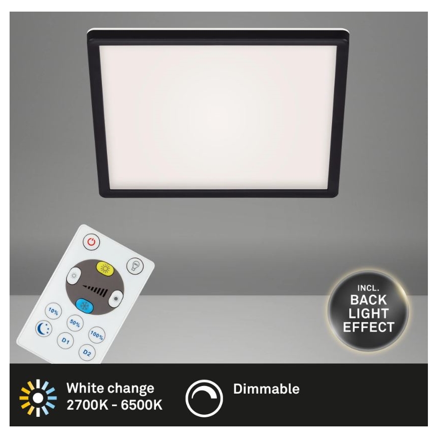 Briloner 7082-015 - LED Reguliuojamas lubinis šviestuvas SLIM LED/22W/230V 2700-6500K + valdymo pultas