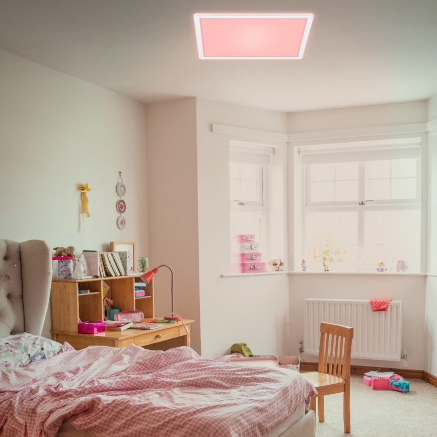 Briloner 7091-416 - LED RGBW reguliuojamas lubų šviestuvas SLIM LED/22W/230V + nuotolinio valdymo pultas
