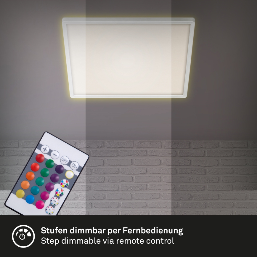 Briloner 7091-416 - LED RGBW reguliuojamas lubų šviestuvas SLIM LED/22W/230V + nuotolinio valdymo pultas