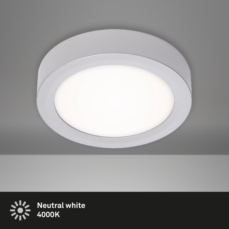 Briloner 7122-014 - LED lubinis šviestuvas FIRE LED/11W/230V 3000K Ø 17 cm sidabrinė