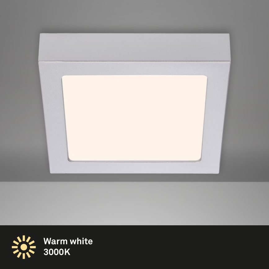 Briloner 7123-014 - LED lubinis šviestuvas FIRE LED/12W/230V 3000K 17x17cm sidabrinis
