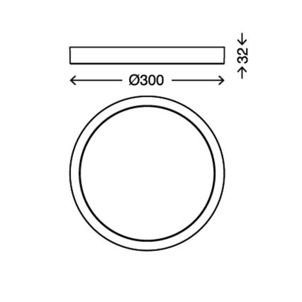 Briloner 7132-014 - LED Vonios lubinis šviestuvas FIRE LED/21W/230V 3000K IP44