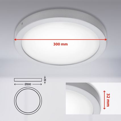 Briloner 7141-414 – LED Lubinis šviestuvas FIRE LED/21W/230V 4000K