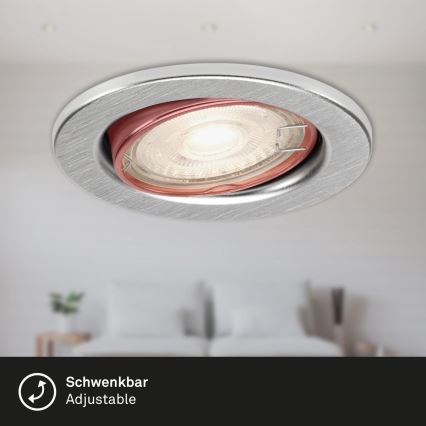 Briloner 7144-039 - KOMPLEKTAS 3x LED įleidžiamas lubinis vonios šviestuvas SLIDE 1xGU10/4W/230V IP23