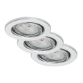 Briloner 7148-039-RINKINYS 3xLED Reguliuojamas vonios šviestuvas  GU10/5,5W/230V IP23