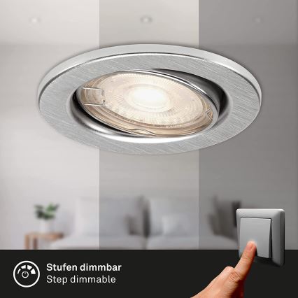 Briloner 7149-039-RINKINYS 3xLED Reguliuojamas vonios šviestuvas 1xGU10/5W/230V IP23