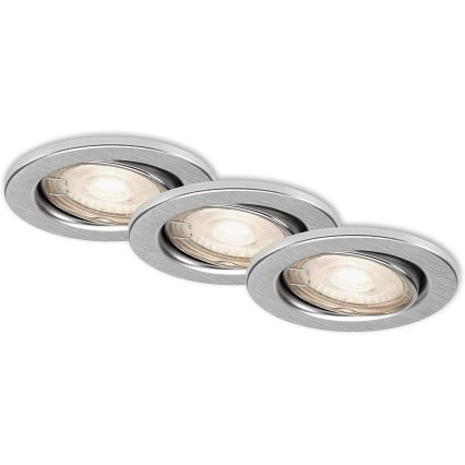 Briloner 7149-039-RINKINYS 3xLED Reguliuojamas vonios šviestuvas 1xGU10/5W/230V IP23