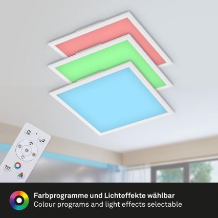 Briloner 7152-016 - LED RGB Reguliuojama ant pagrindo montuojama panelė COLOUR LED/24W/230V 3000-6500K + nuotolinio valdymo pultas