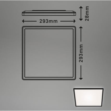 Briloner 7156-415 - LED lubinis šviestuvas SLIM LED/18W/230V