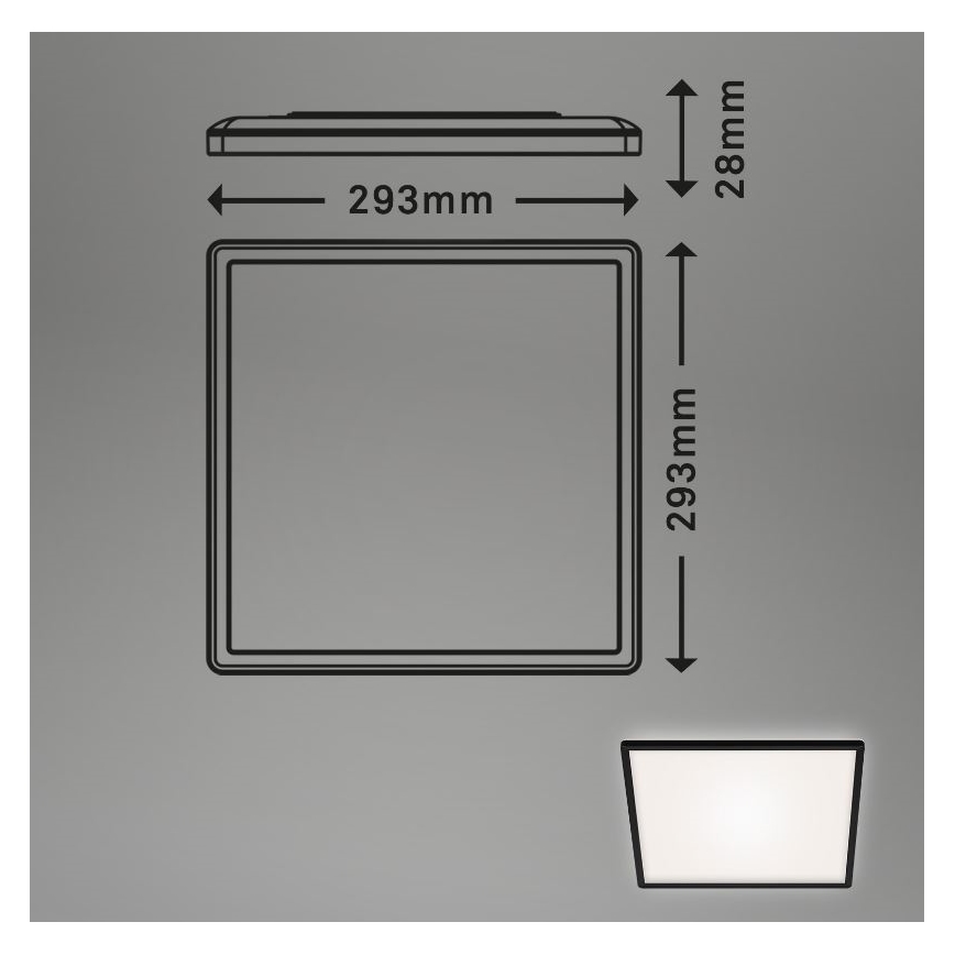 Briloner 7156-415 - LED lubinis šviestuvas SLIM LED/18W/230V