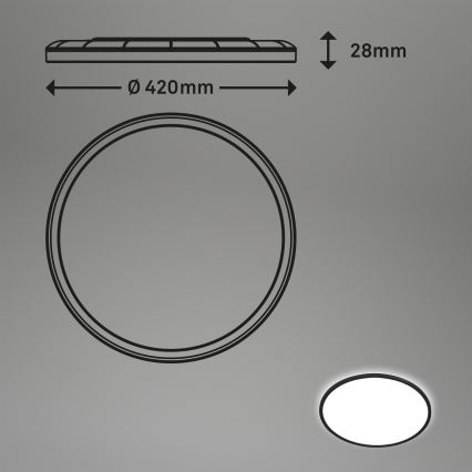 Briloner 7157-415 - LED lubinis šviestuvas SLIM LED/22W/230V diametras 42 cm