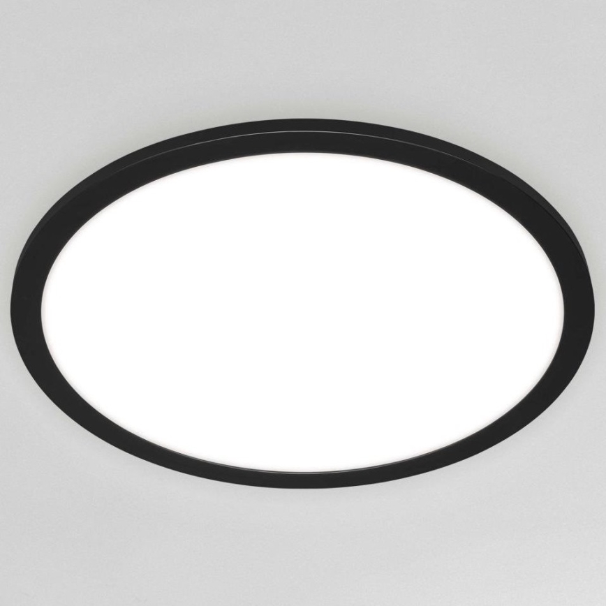 Briloner 7168-015 - LED Pritemdomas lubinis šviestuvas PIATTO LED/22W/230V 3000-6500K diametras 40 cm juoda + nuotolinio valdymo pultas