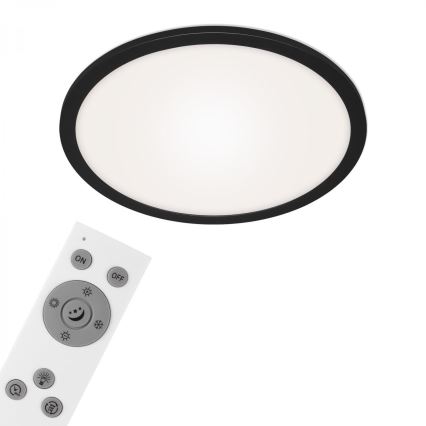 Briloner 7168-015 - LED Pritemdomas lubinis šviestuvas PIATTO LED/22W/230V 3000-6500K diametras 40 cm juoda + nuotolinio valdymo pultas