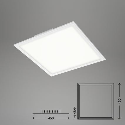 Briloner 7179-016 - LED reguliuojamas lubų šviestuvas PIATTO LED/24W/230V 3000-6500K + nuotolinio valdymo pultas