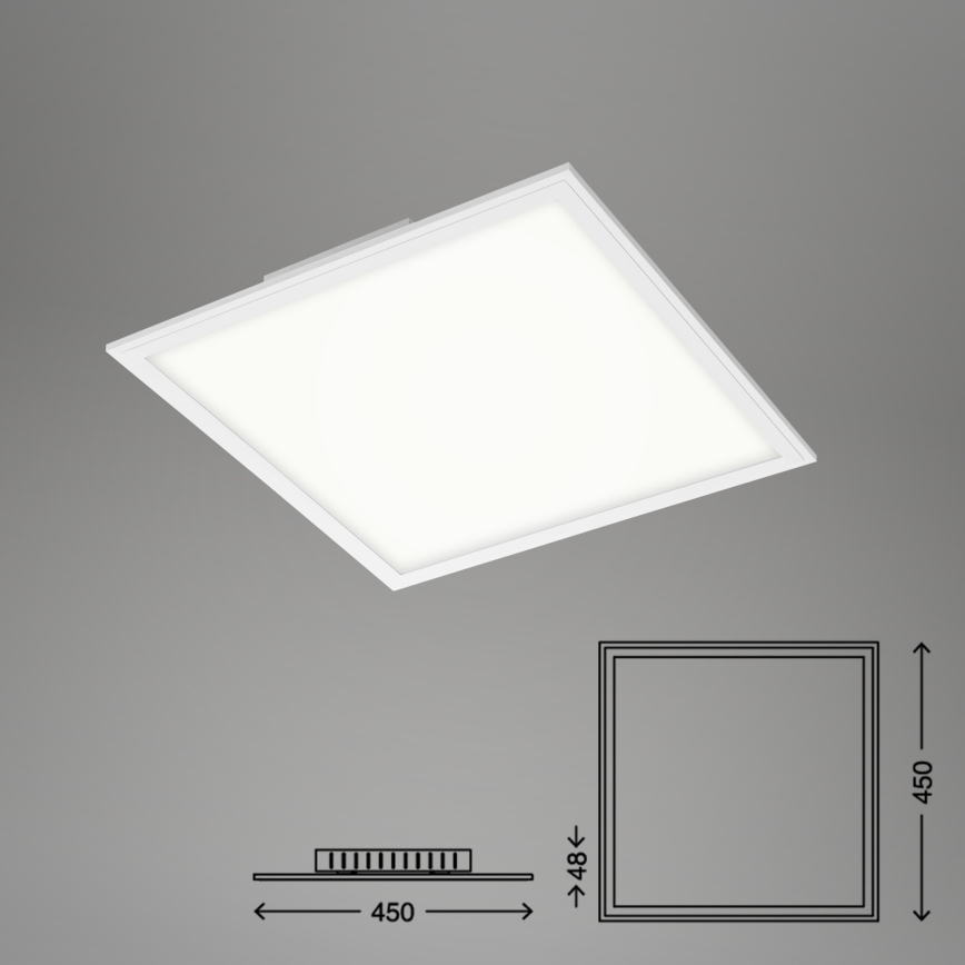 Briloner 7179-016 - LED reguliuojamas lubų šviestuvas PIATTO LED/24W/230V 3000-6500K + nuotolinio valdymo pultas