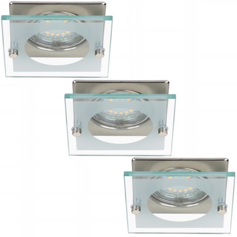 Briloner 7202-032 - KOMPLEKTAS 3x LED įleidžiamas lubinis vonios šviestuvas ATTACH 1xGU10/4W/230V