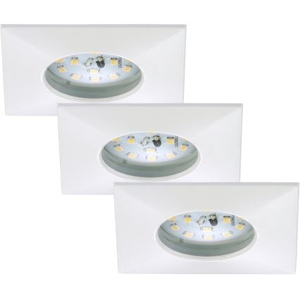 Briloner 7205-036 - KOMPLEKTAS 3x LED įleidžiamas lubinis vonios šviestuvas ATTACH LED/5W/230V IP44 balta