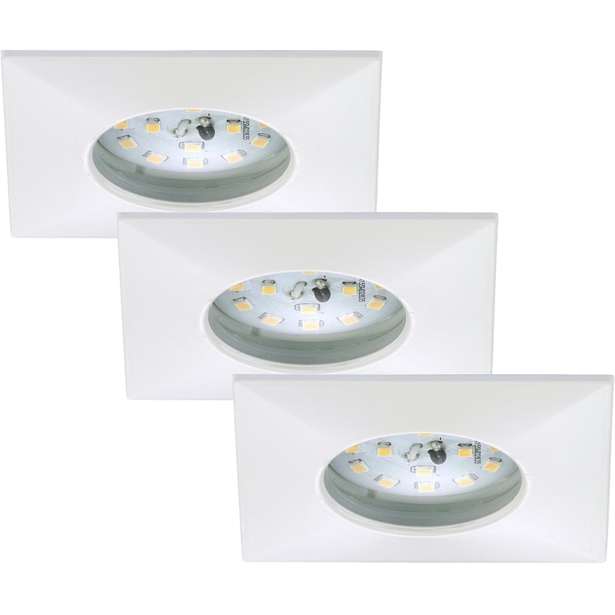 Briloner 7205-036 - KOMPLEKTAS 3x LED įleidžiamas lubinis vonios šviestuvas ATTACH LED/5W/230V IP44 balta