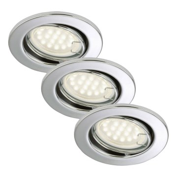 Briloner 7208-038 - KOMPLEKTAS 3xLED Įleidžiamas vonios šviestuvas ATTACH 3xGU10/3W/230V