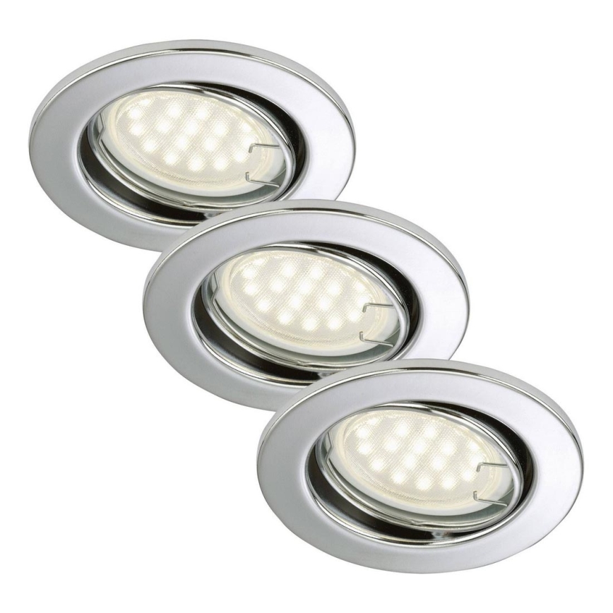 Briloner 7208-038 - KOMPLEKTAS 3xLED Įleidžiamas vonios šviestuvas ATTACH 3xGU10/3W/230V