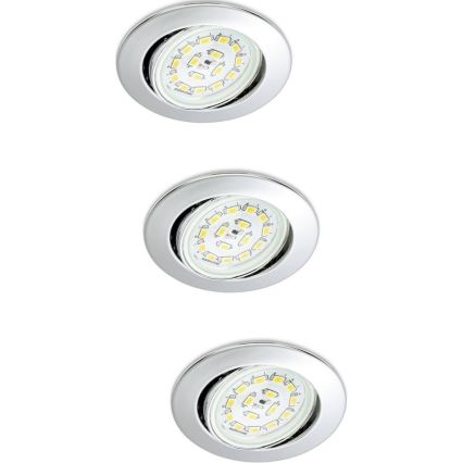 Briloner 7208-038 - KOMPLEKTAS 3xLED Įleidžiamas vonios šviestuvas ATTACH 3xGU10/3W/230V