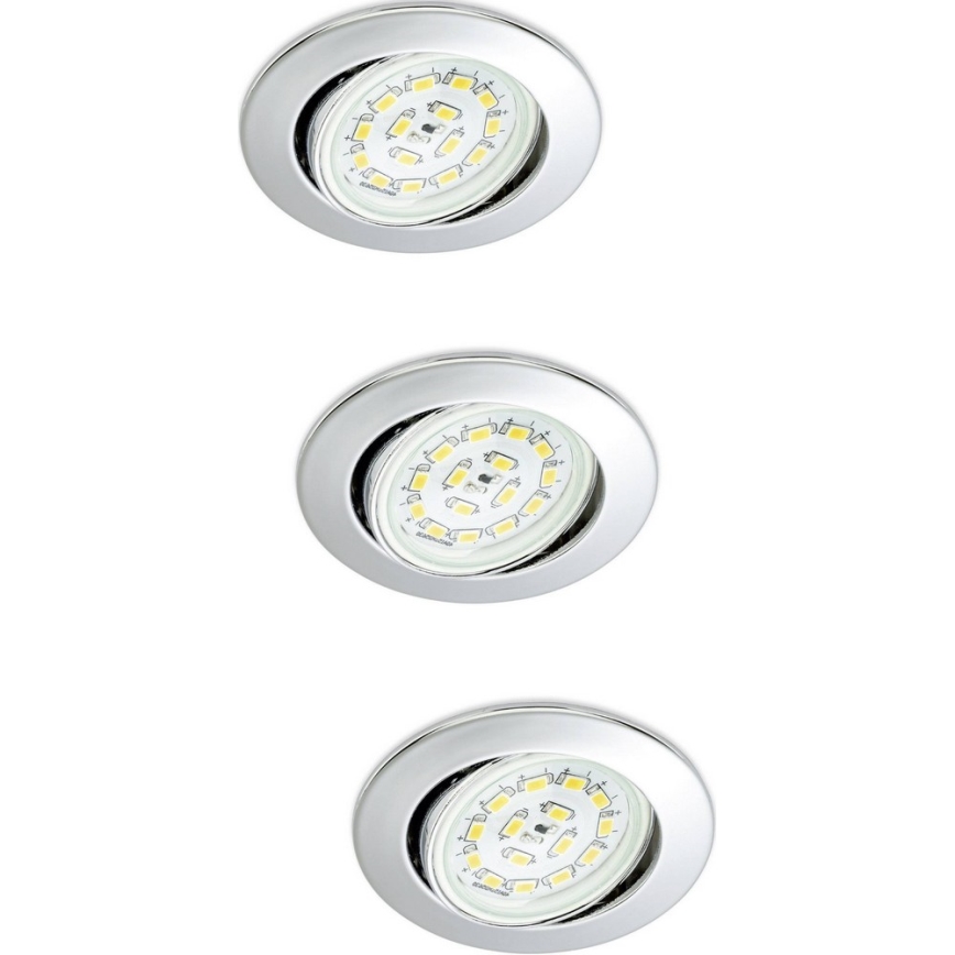 Briloner 7208-038 - KOMPLEKTAS 3xLED Įleidžiamas vonios šviestuvas ATTACH 3xGU10/3W/230V