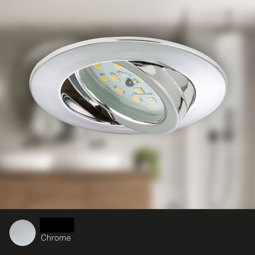 Briloner 7209-038 - KOMPLEKTAS 3x LED įleidžiamas lubinis vonios šviestuvas LED/5W/230V IP23