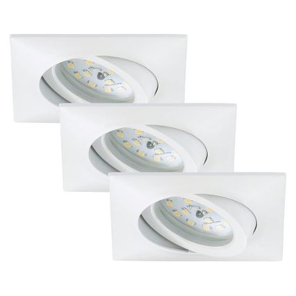 Briloner 7210-036 - KOMPLEKTAS 3x LED įleidžiamas lubinis vonios šviestuvas ATTACH LED/5W/230V IP23 balta