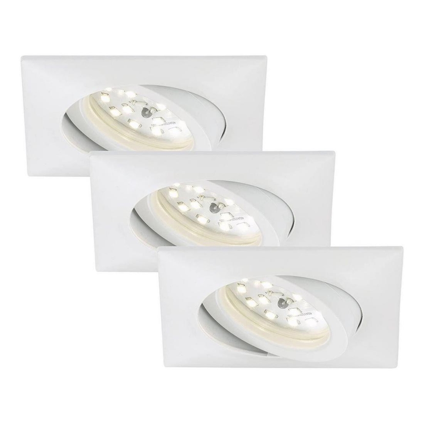 Briloner 7210-036 - KOMPLEKTAS 3x LED įleidžiamas lubinis vonios šviestuvas ATTACH LED/5W/230V IP23 balta