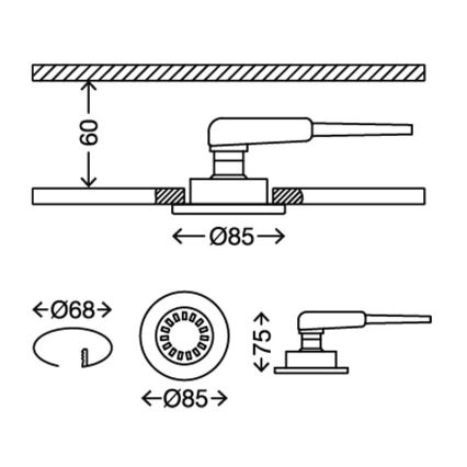 Briloner 7212-036 - PACK 3x LED Vonios šviestuvas ATTACH 3xGU10/5W/230V IP44