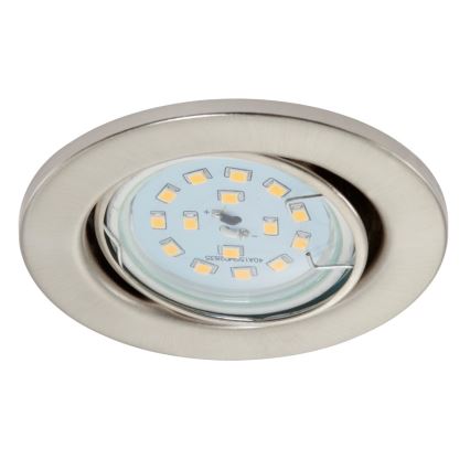 Briloner 7220-032 - PACK 3x LED Įleidžiamas vonios šviestuvas FIT 1xGU10/5W/230V matinis nikelis