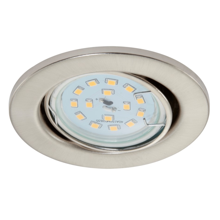 Briloner 7220-032 - PACK 3x LED Įleidžiamas vonios šviestuvas FIT 1xGU10/5W/230V matinis nikelis